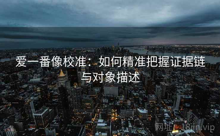 爱一番像校准:如何精准把握证据链与对象描述