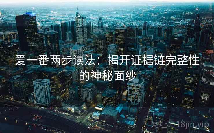 爱一番两步读法:揭开证据链完整性的神秘面纱